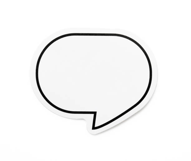istock Isolated shot of speech bubble on white background 1459517555