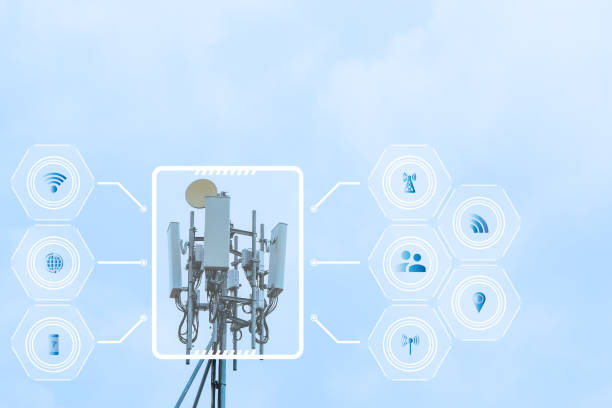 istock Satellite TV antenna repeater tower 1459518869