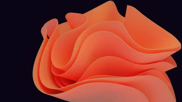 Abstract orange flower