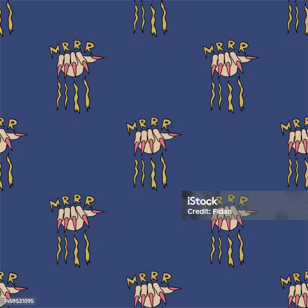 Hand Thing Repeat Pattern Scratching Hands Vector Seamless Pattern Repeat Elements Background For ...