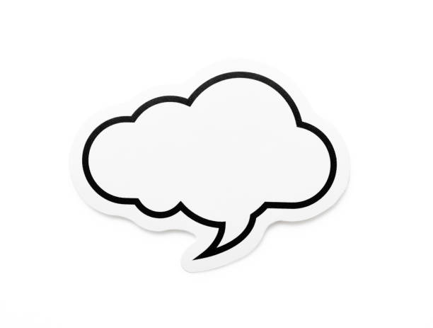 istock Isolated shot of speech bubble on white background 1459532944