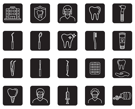 Vector illustration of line icon set. Dentistry. Healthcare And Medicine. Medical icons.