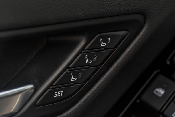 istock Memory car seat position buttons. Adjusting seat. 1459545786