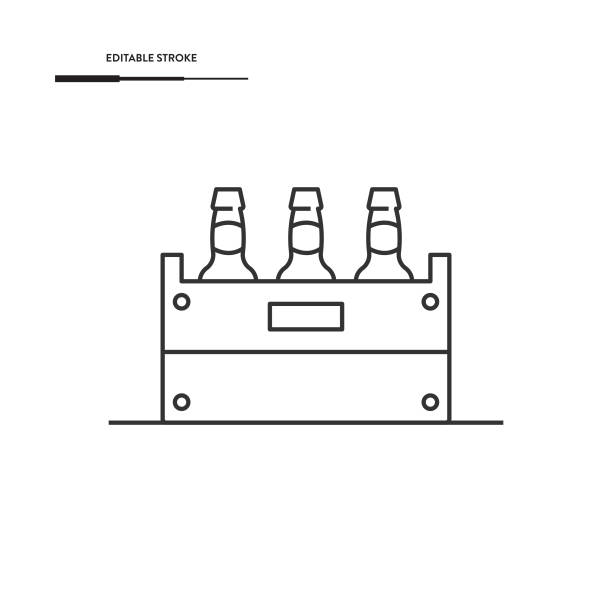 Beer Box Icon Vector Design. Editable to any size. Vector Design EPS 10 File. blank cereal box clip art stock illustrations