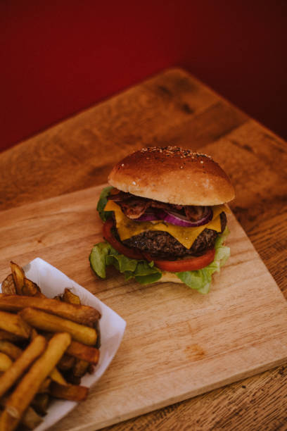 istock Burger and fries 1459556909