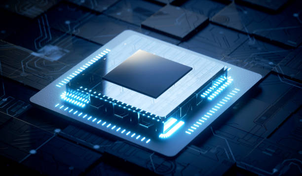 istock 3D rendering of cyberpunk AI. Circuit board. Technology background. Central Computer Processors CPU and GPU concept. Motherboard digital chip. Tech science background. 1459557162