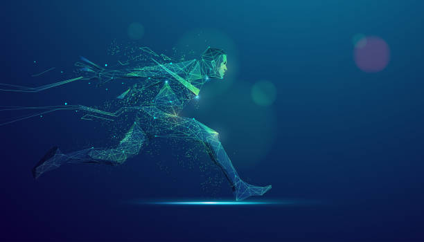 winrunning - vítězný pohyb stock ilustrace