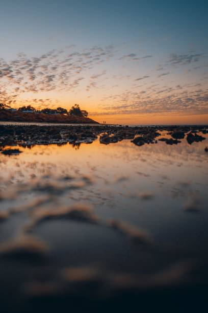 istock Vertical shot of a sunset sky over a reflective pond in Austrlia 1459560964