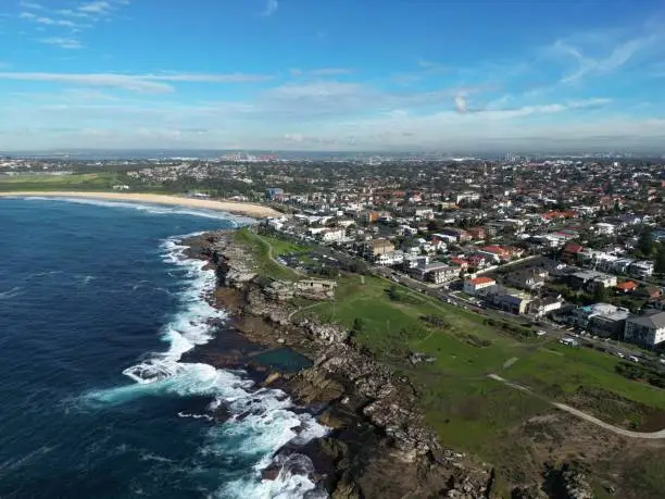 An aerial view of the Maroubra beach