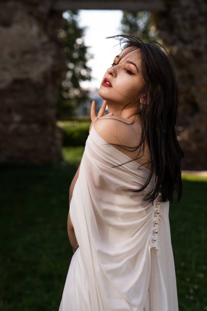 istock Beauty bride model in wedding dress 1459562527
