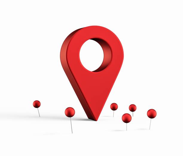 istock 3d rendering of a red location marker with pins isolated on a white background 1459564988