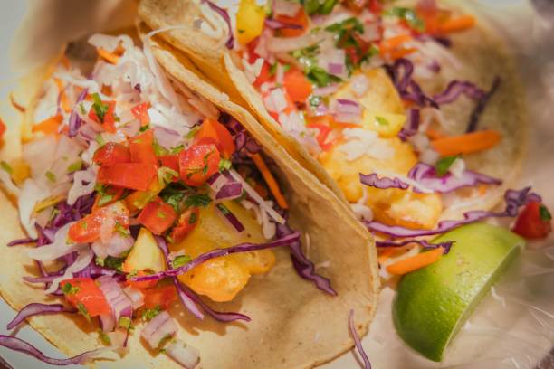 istock Tacos with delicious filling 1459569845