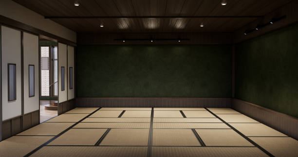 istock Empty - Clean green modern room japanese style. 1459571757