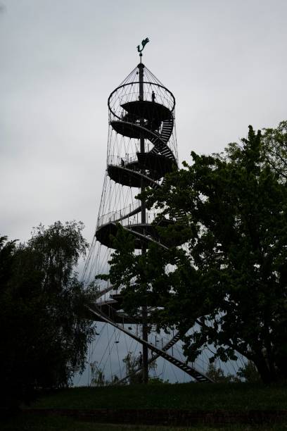 istock Silhouette of Killesberg Tower in Stuttgart, Germany 1459572151