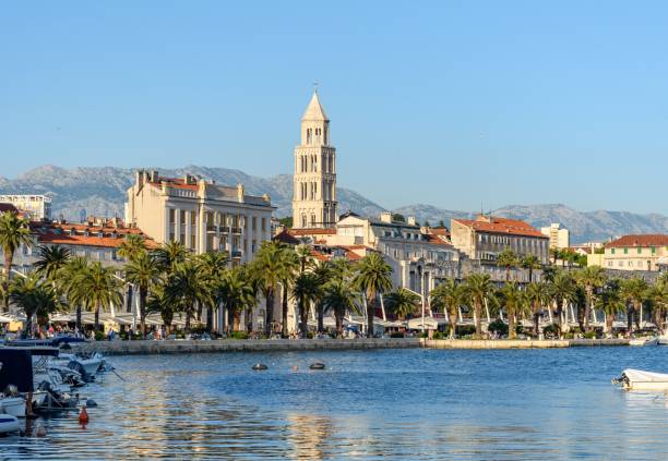 istock Waterfront cityscape of Split under the blue sky on a sunny day 1459572178