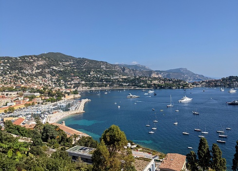 A view of bay Cote d'Azur and the resort town French riviera, France