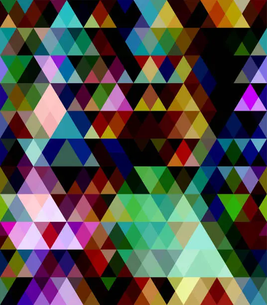 Vector illustration of seamless  multi-colored  rhombic pattern