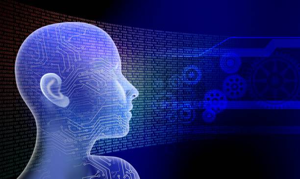 istock Illustration of a binary industrial global business mind background 1459580149