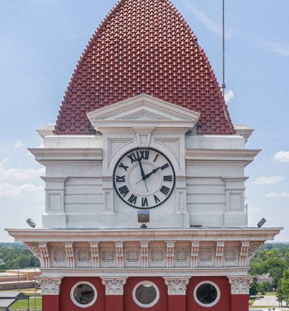 istock Closeup of a clock tower on a building 1459580480