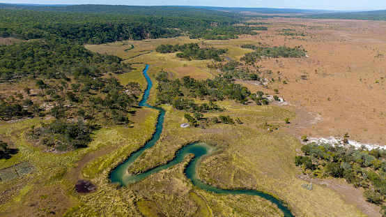 Headwaters of zambezi river in Angola