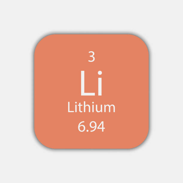istock Lithium symbol. Chemical element of the periodic table. Vector illustration. 1459589246