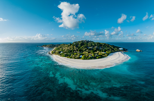 Cousine island is a small granitic island in the Seychelles, 6 km west of Praline island.  Combination of a luxury resort and a nature reserve
