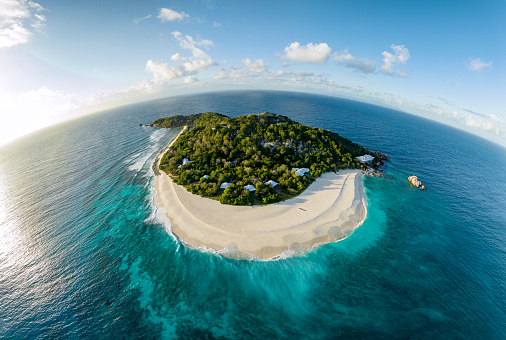 Cousine island is a small granitic island in the Seychelles, 6 km west of Praline island.  Combination of a luxury resort and a nature reserve