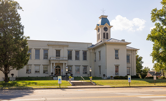 Van Buren, Arkansas, USA - October 15, 2022: The Crawford County Courthouse