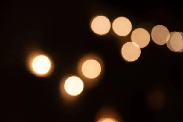 Photo of warm color ball bokeh