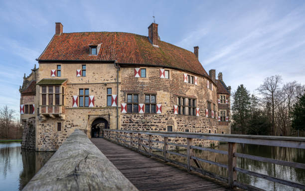 Neuhaus Castle, former residence of bishop princes, is quite a famous Renaissance castle in North Rhine-Westphalia, Paderborn, Germany