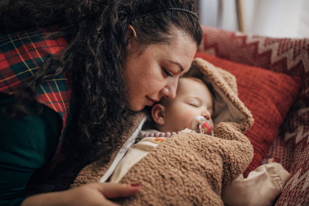 istock Baby girl sleeping 1459603518