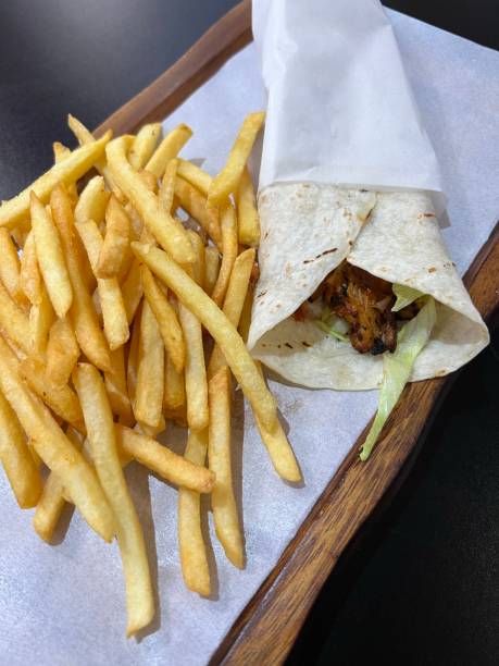 istock French Fries and a Pita Wrap 1459610505