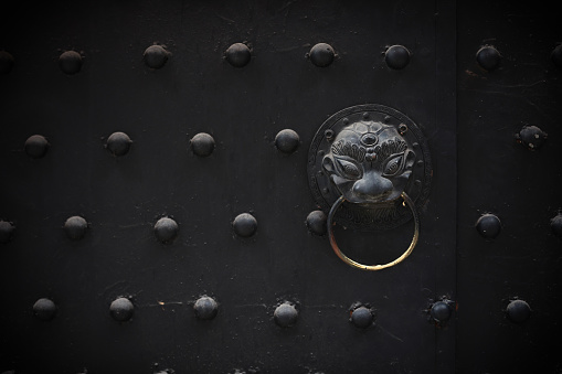 Golden Knockers on Traditional Chinese Gate