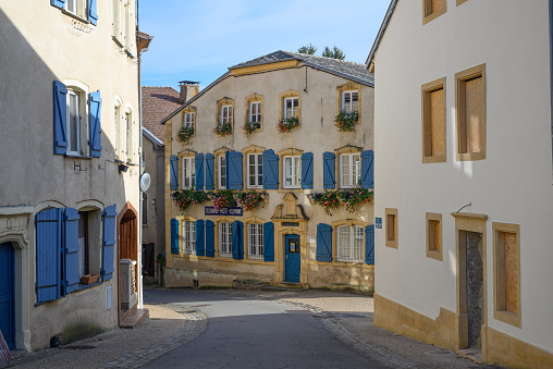 ancient former postoffice in village of Rodemack, France