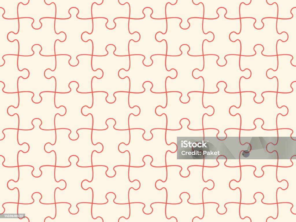 Pattern Grid Example Puzzle Seamless Pattern Of Completed Puzzle Pieces Grid Stock Illustration ...