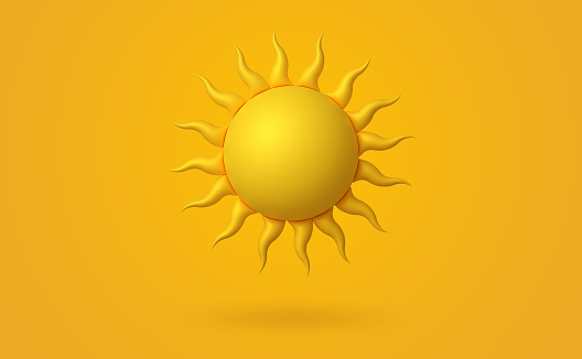 Modern sunny sunshine sun weather yellow heat summer background.