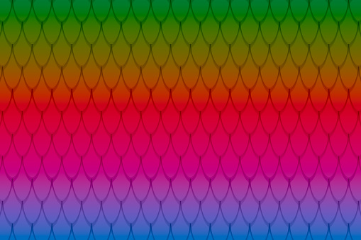 Abstract rainbow Fish scales background. 3D illustration background