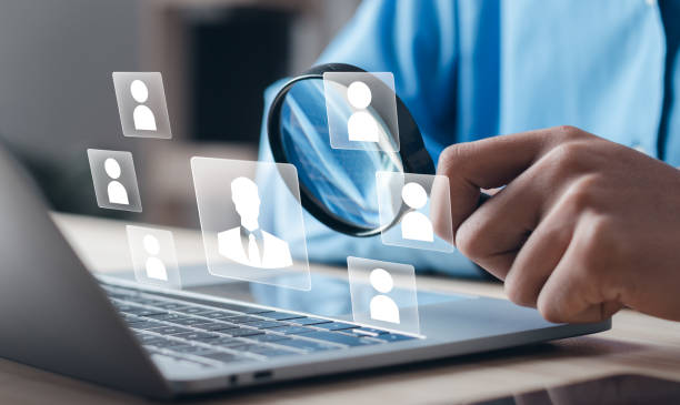 istock Human resource management (HR) concept. recruitment, leadership and teambuilding. Search and select candidates for jobs. Process of recruiting people to work for the organization 1459625981