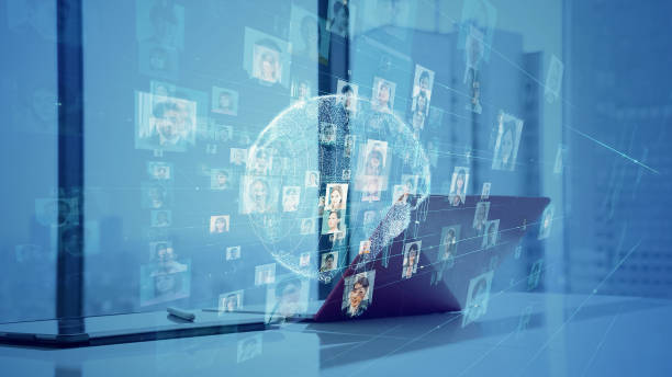 istock Human communication network concept. Human resources. Personnel management system. 1459640925