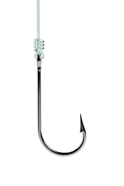 istock Fishing hook hanging on a fishing line 1459642632