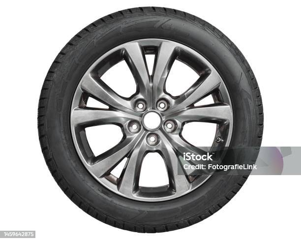 Car Tire With Alurim On Free On Isolated Transparent Png Background Stock Photo - Download Image Now