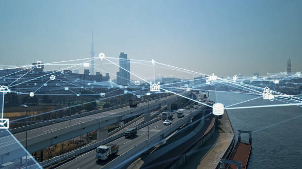 istock Modern city and wireless communication network concept. Internet of Things. 5G. Telecommunication. 1459643533