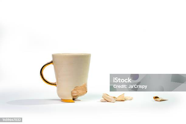 Broke Tea Broken Tea Cup Isolated On White Background Cracked Coffee Mug And ...