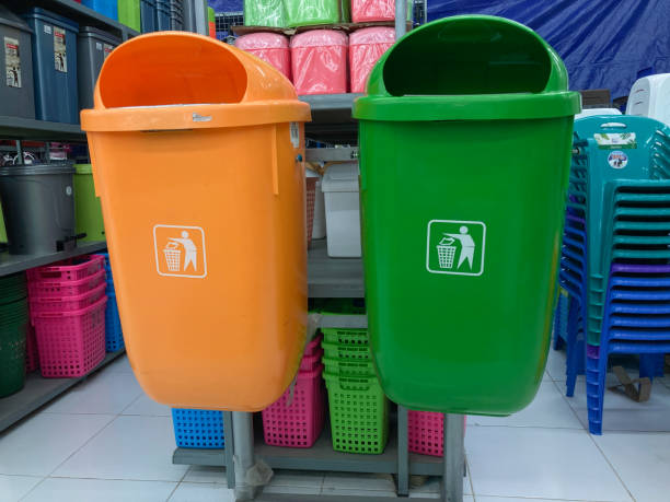 istock plastic bins on display in a home furnishings store 1459652760
