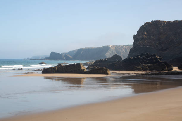 istock Shoreline and Rocks at Odeceixe Beach; Algarve; Portugal 1459654932