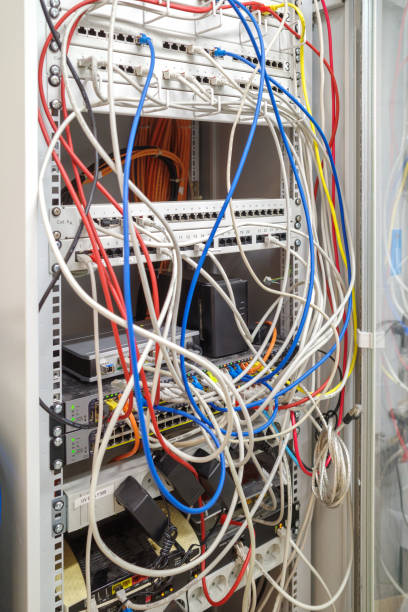 istock in a server rack many different colored network cables are connected to the network switches 1459660900
