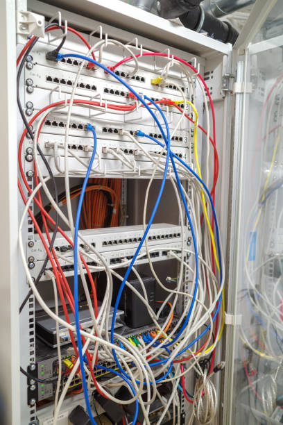 istock in a server rack many different colored network cables are connected to the network switches 1459660935