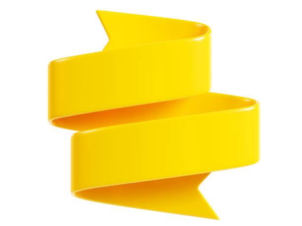istock Sale ribbon banner 3d render - curled fabric or plastic text box for promotion or congratulation message. 1459665489