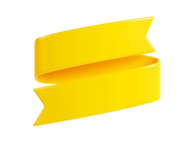 istock Sale ribbon banner 3d render - curled fabric or plastic text box for promotion or congratulation message. 1459665541