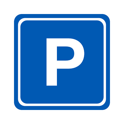 Parking available area icon. Editable vector.